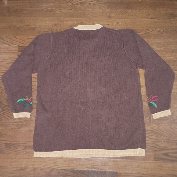 Womens Nutcracker Christmas Tree Teddy Bear Holly Holiday Sweater Size XL - Picture 5 of 9